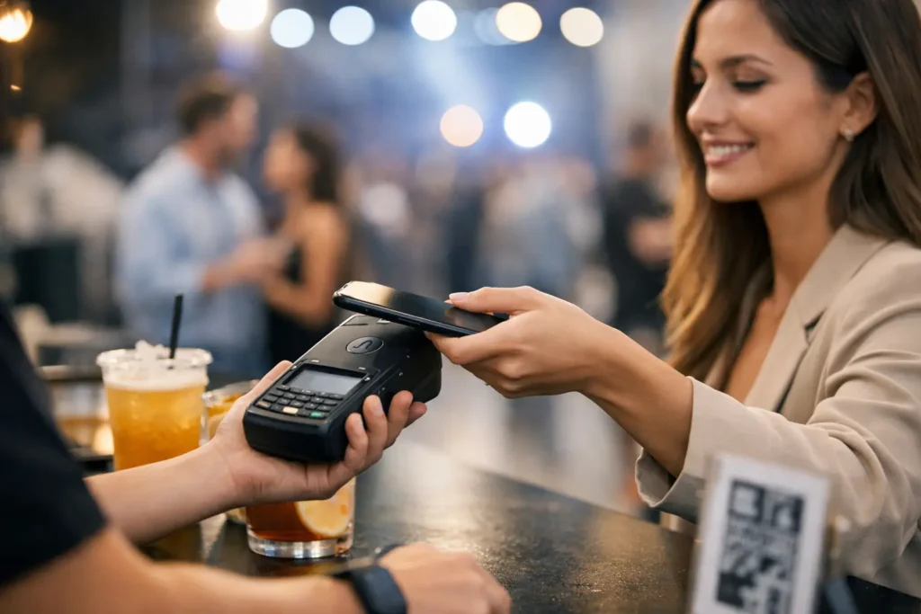 Pagos integrados en eventos sin fricción